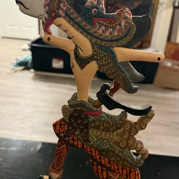 Exclusive Collection Leather Wayang Kulit Shadow Puppets Bima Werkudara 18in - Picture 2 of 6